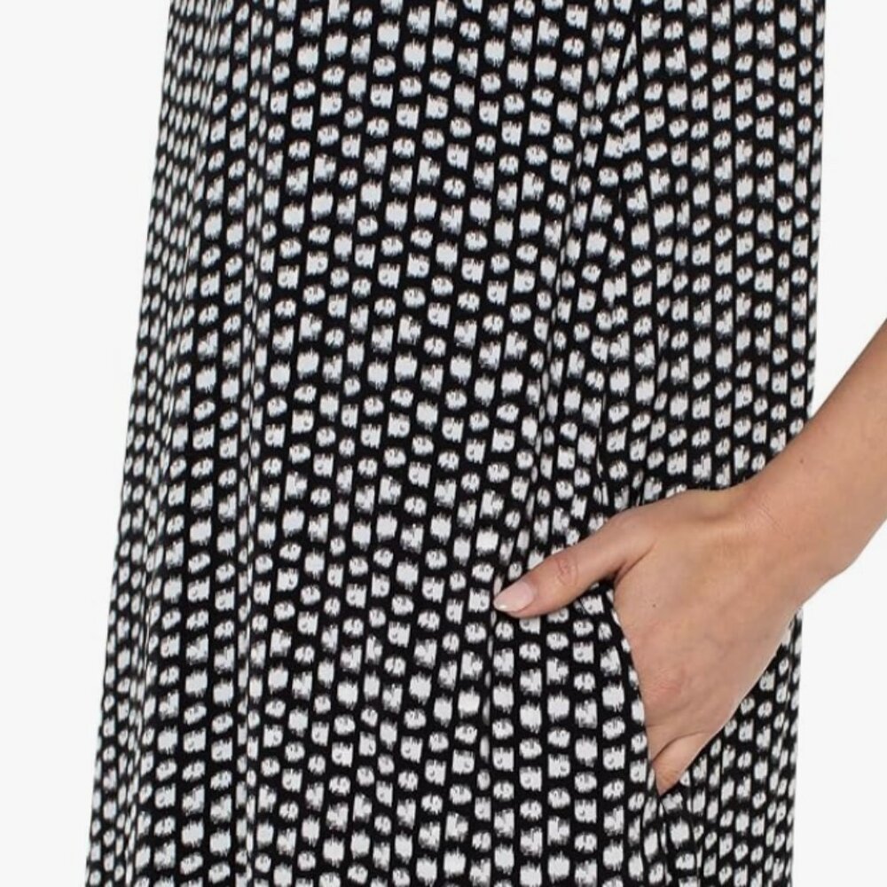 Liverpool Sleeveless U-Neckβ Dress with Asymmetric Hem M - Picture 4 of 5